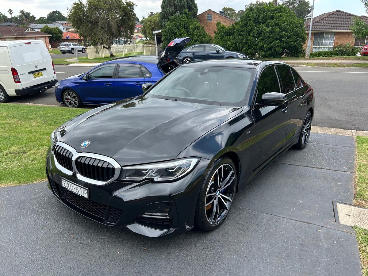 Black BMW M-Sport sedan freshly detailed